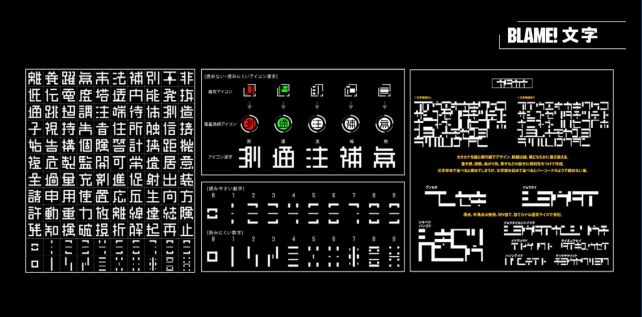 BLAME!のためにデザインされた「BLAME!文字」