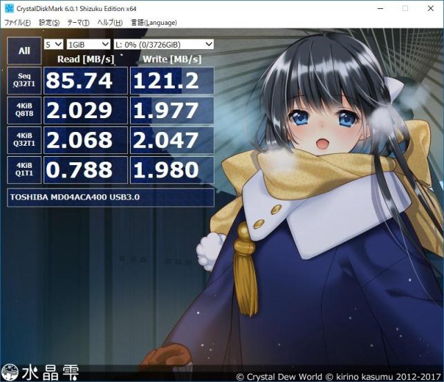 いくらキャッシュ多めの7200rpm HDDと言っても(USB接続だしこんなモン)