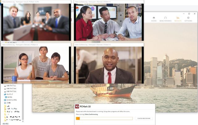 ビデオチャット(TV会議?)風の画面や...