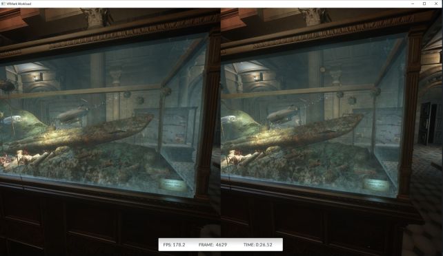 こういう左右分割画面がベンチ中描画される