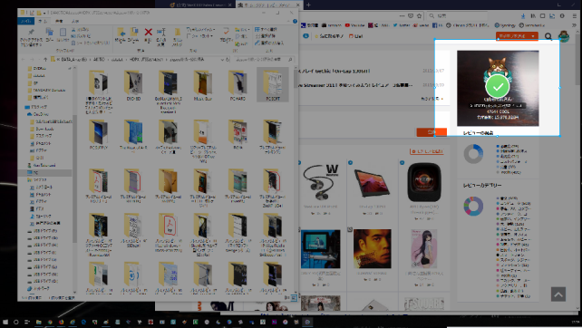 ディスプレイやウインドウ以外も範囲選択もできるのでカメラ画像のみ、というのも可能