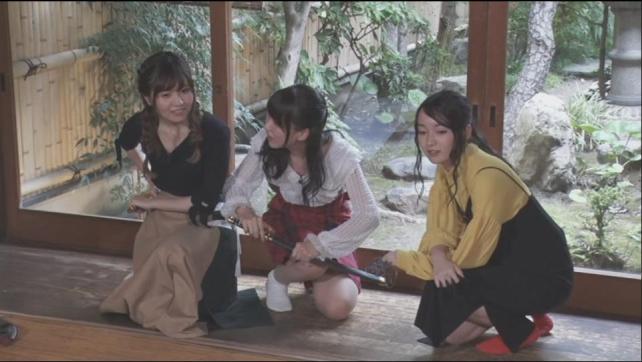 雑な忍者コント、演技中。