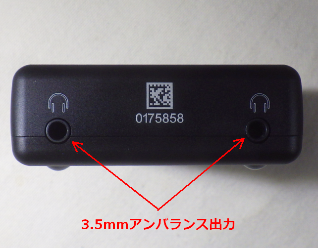 二つある出力ジャックは同仕様
