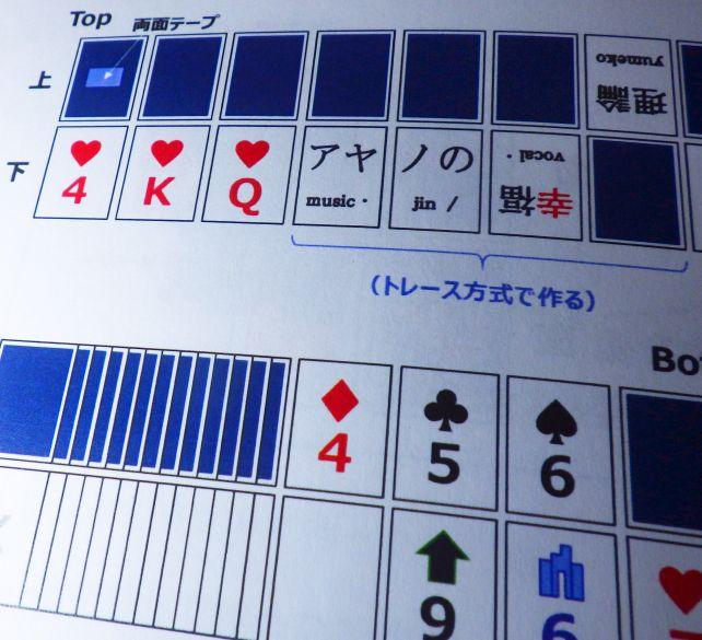 デックの内容や両面テープなどのシカケも完全公開