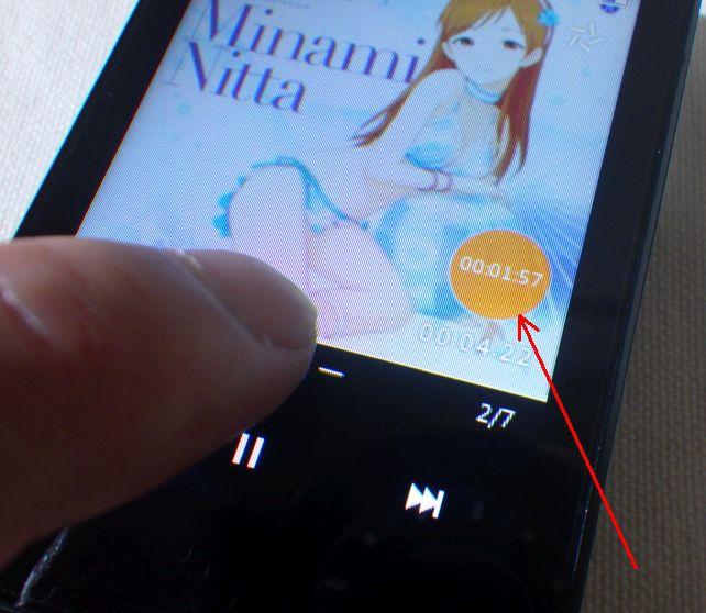 スワイプすると、大きく分数が表示されとてもわかりやすい