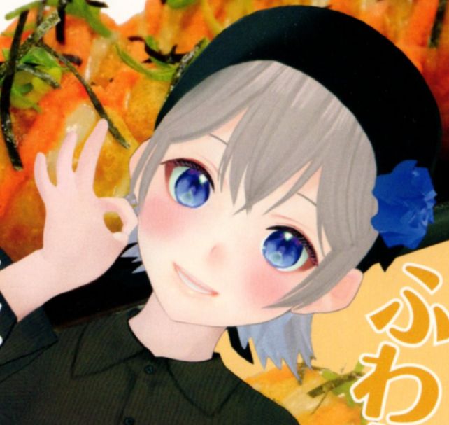 帽子にはローズちゃんのトレードマーク、青い薔薇が。