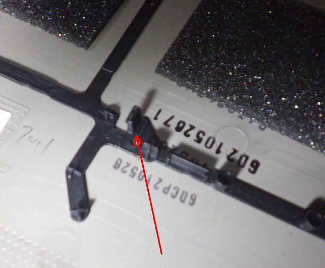 中心部の黒いツメ(あと1カ所ある)