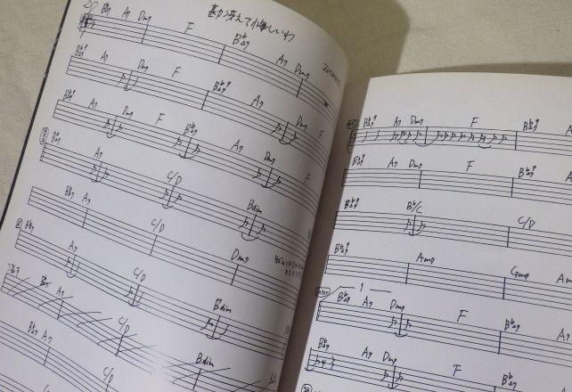 あと全曲コード譜も。ACAねってコード進行から曲作る人なのかしら?