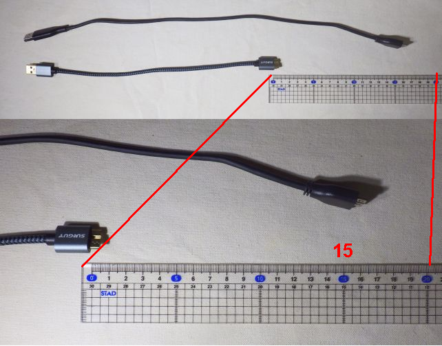 付属コント比較すると、だいたい15cm程短い(クセも強くない)