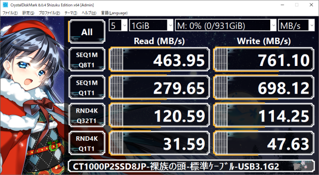 比較対象のの「裸族の頭」の標準添付品も大差ない