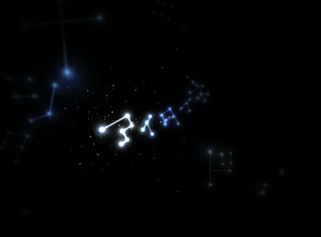 歌詞を星座のように表した映像や...