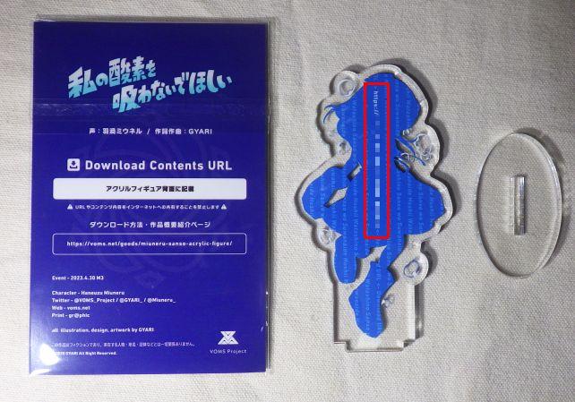 裏にはデータダウンロード用のアドレスが...(赤枠部分、加工済み)