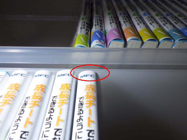 写真ではわかりづらいが、手前の伊勢籐は○の部分が側面から飛び出している