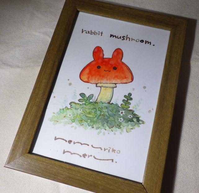 このうさぎ+きのこのモチーフ、める先生の世界観ではよく使われる