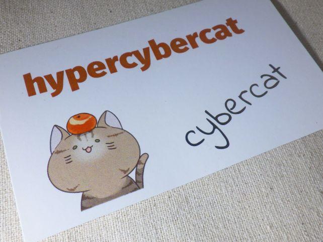 直近まで使っていた趣味用名刺。カラーレーザープリンターで自分で印刷。