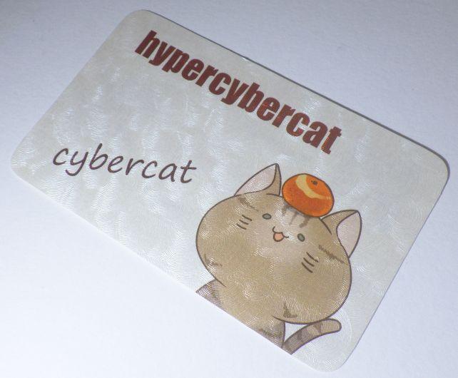 今回印刷してもらった新しい趣味用名刺。