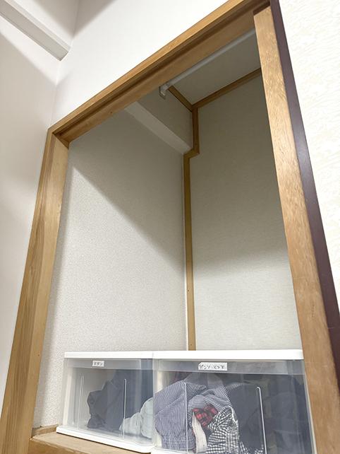 こんな感じになります、間口より75cm隠れています