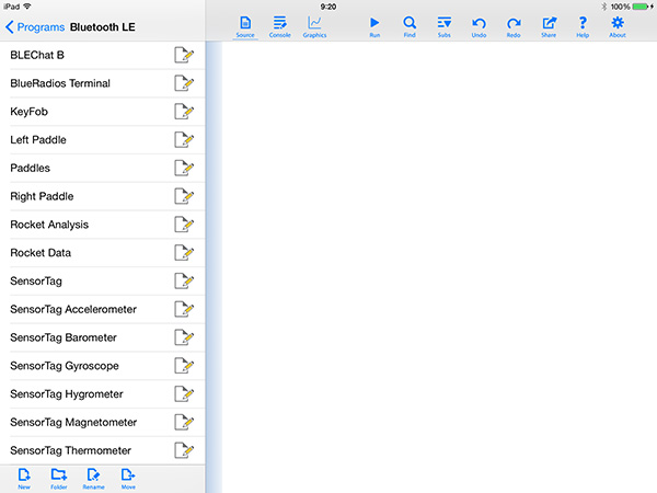 Basicサンプルプログラムを選択