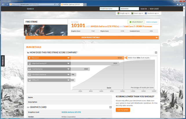 3DMark FireStrike GeForce GTX 970