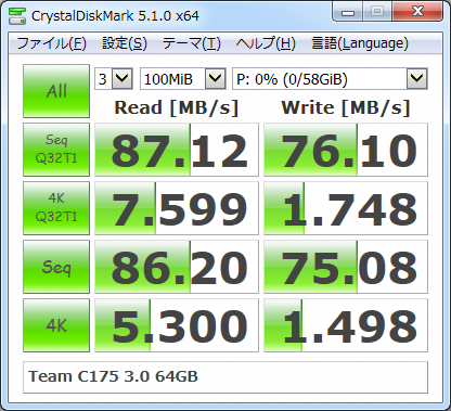 ▲Crystal Disk Mark 5.1.0