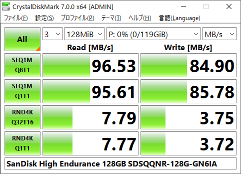 ▲Crystal Disk Mark 7.0.0