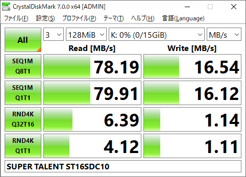 ▲Crystal Disk Mark 7.0.0