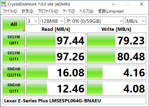 ▲Crystal Disk Mark 7.0.0