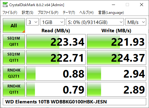 ▲Crystal Disk Mark 8.0.0