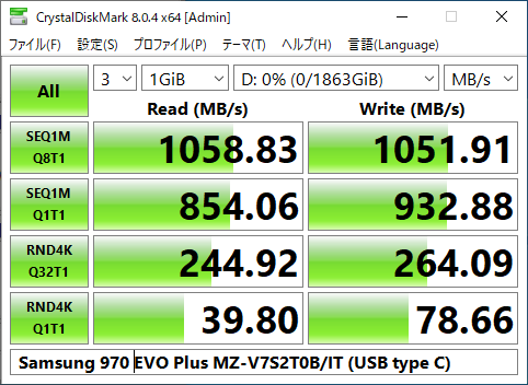▲Thunderbolt 4端子にtype Cケーブルで直接接続