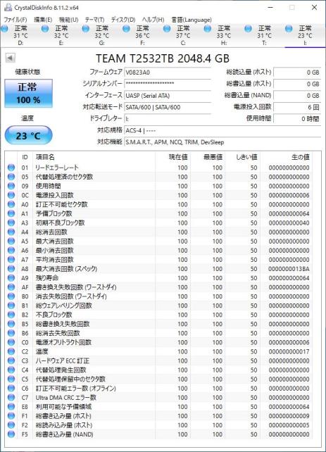 ▲Crystal Disk Info