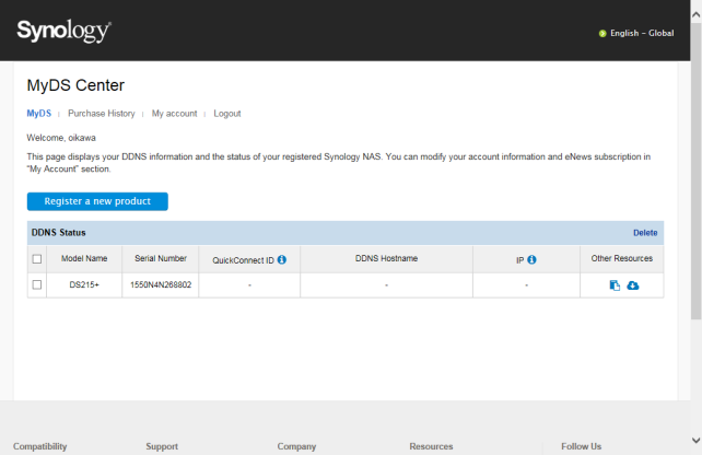 新しいWebサイトが開くので希望の情報を登録します