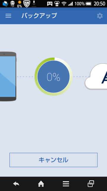 あとは放置しておけばバックアップ完了です