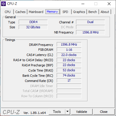 CPU-Z : Memory