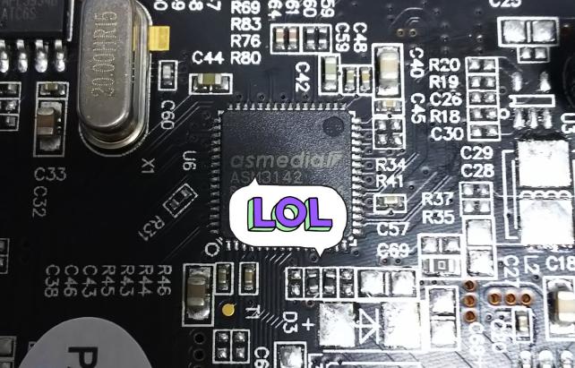 搭載チップは Asmedia ASM3142 でした。てっきりAMS2142 かと思ったんですが基本的に半導体は新しい方が良いって事で(^^;