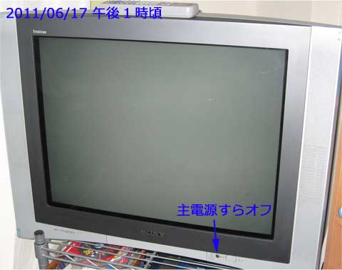 地デジ化前のテレビ。ほぼ眠っています(苦笑)
