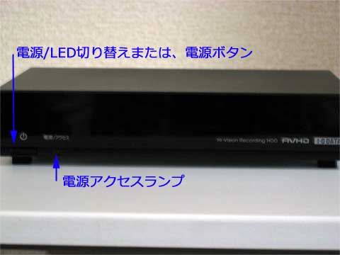 HDD本体前面からの写真