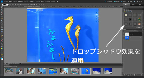 ドロップシャドウ(低)の効果を適用