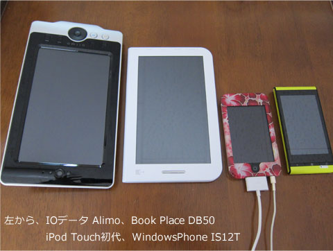 手持ちのガジェットとの比較写真
