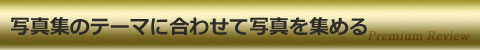 写真集のテーマに合わせて写真を集める