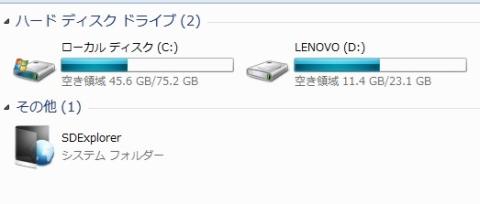 システムフォルダーとして表示される