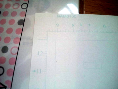 印刷にかけても出てこない水色でガイド枠があるから便利なのよ