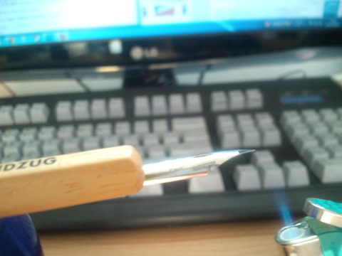 お子様はマネしないでね! 秘儀「直火で保護膜焼き」