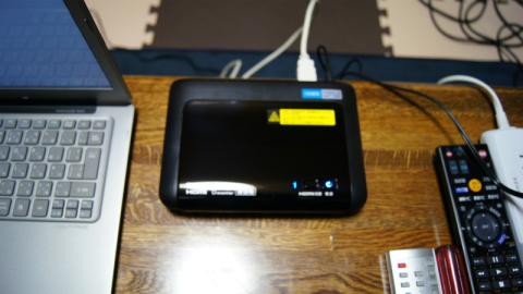 送信機をPCの横に置いて・・・