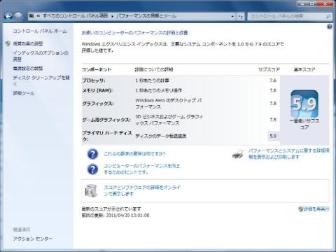 Windows エクスペリエンス