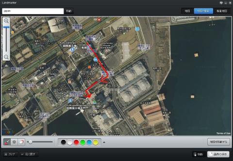 地図と衛星に描く