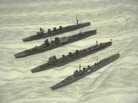 上から球磨、阿賀野、長良、照月