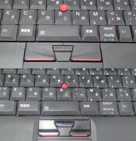 L412(上)とR52(下)のクリックボタン