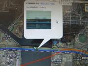 橋の上を通過している!ぴったり!