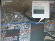 なんか、赤いルート(往路)が、、、どこへいく??