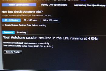 ちょっと時間を延ばしてAuto Tuningをしてみました。